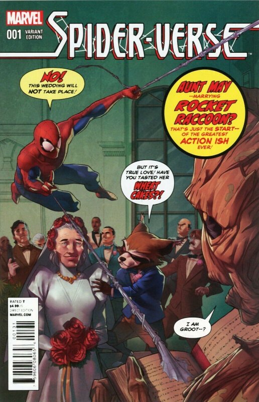 SPIDER-VERSE #1 Marvel Comics 2014 Rocket Raccoon & Groot Variant Cover