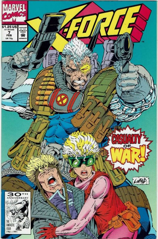 X-Force #7 (1991 v1) Rob Liefeld Cable VF+