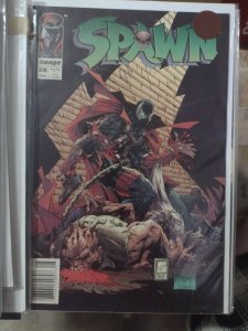 SPAWN  # 28 IMAGE 1995  TODD MCFARLANE rare newstand variant  greg capullo