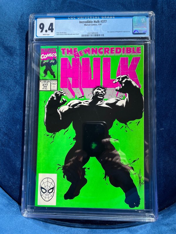 The Incredible Hulk #377 (1991) CGC 9.4 White Pages