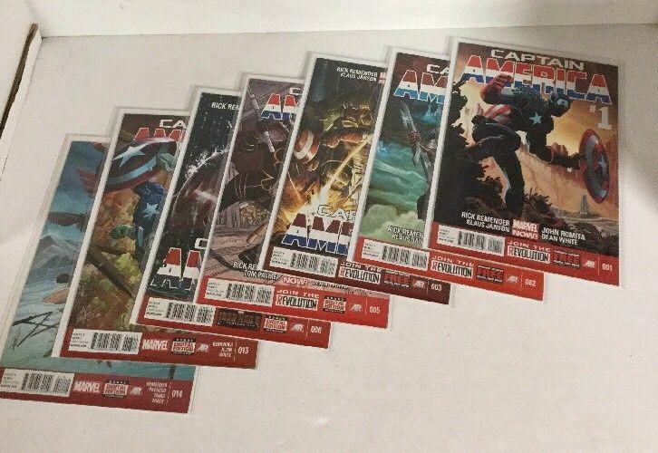 Captain America 1 2 3 5 6 13 14 Lot Nm Near Mint Marvel Now