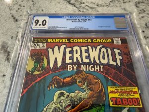 Werewolf By Night # 13 CGC Graded 9.0 Marvel Comic Book Mike Ploog Topaz JH33