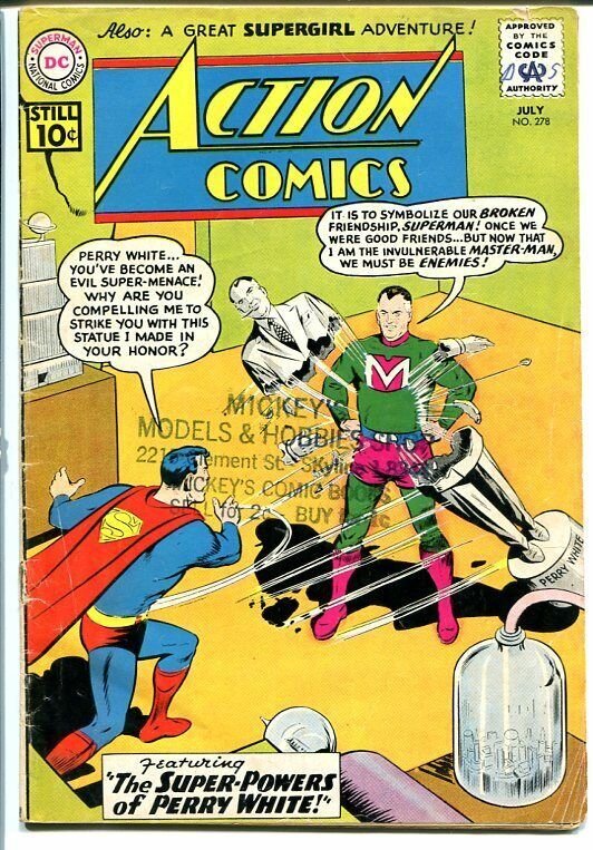 ACTION COMICS #278 DC SUPERMAN UNKNOWN SUPERGIRL '61 VG-