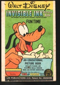 Walt Disney Invisible Ink Picture Book 1983-Fun Time book images include Dona...