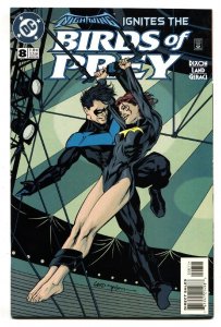 Birds of Prey #8-comic book-1999 Batgirl and Nightwing kiss NM-