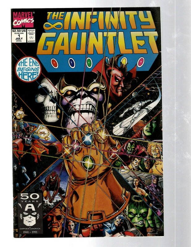 GAUNTLET The INFINITY Gauntlet Marvel Comics Series Complete # 1 2 3 4 5 6 RB8