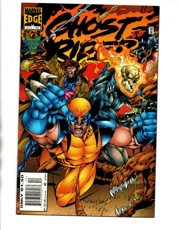 Ghost Rider #68 - Wolverine - Gambit - 1995 - Low Print run - VF/NM