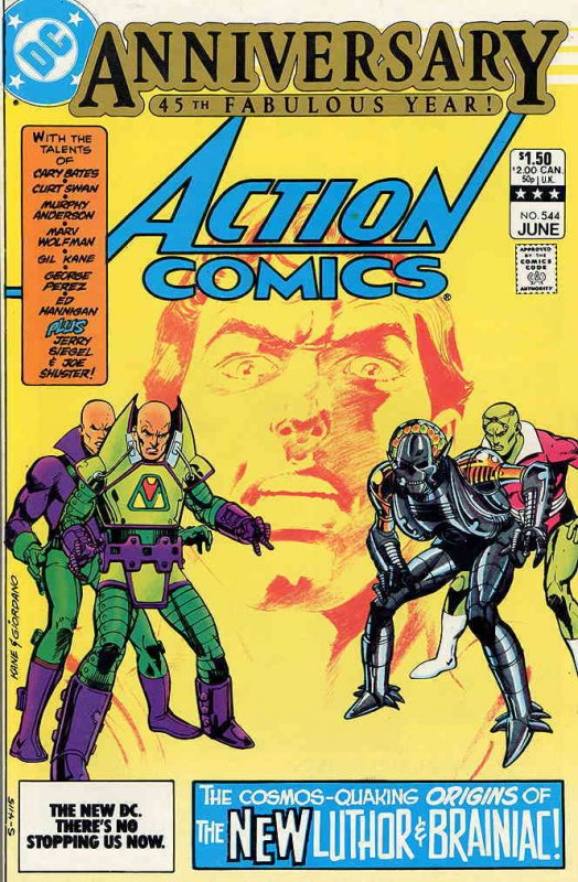 Action Comics #544 FN ; DC | Superman 1983 Lex Luthor Brainiac