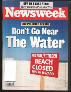 Newsweek 8/1/1988-Our Polluted Oceans-Current events-politics-movies