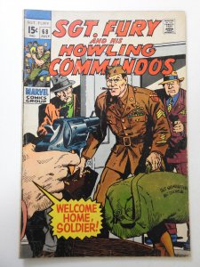 Sgt. Fury #68 (1969) VG- Condition moisture stain