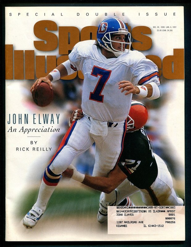 Sports Illustrated ( 9.2 NM-) John Elway / January 1997