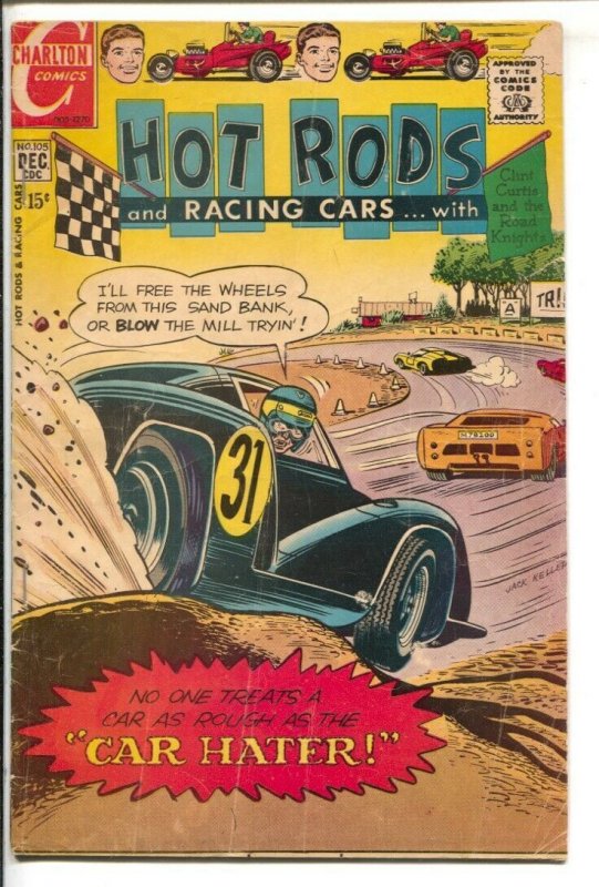 Hot Rods and Racing Cars #105-1970-Charlton-Monza race story-Clint Curtis e a...