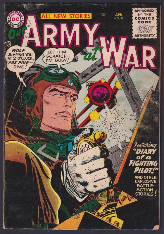 Our Army at War #45 1956 DC 3.0 Good/Very Good comic