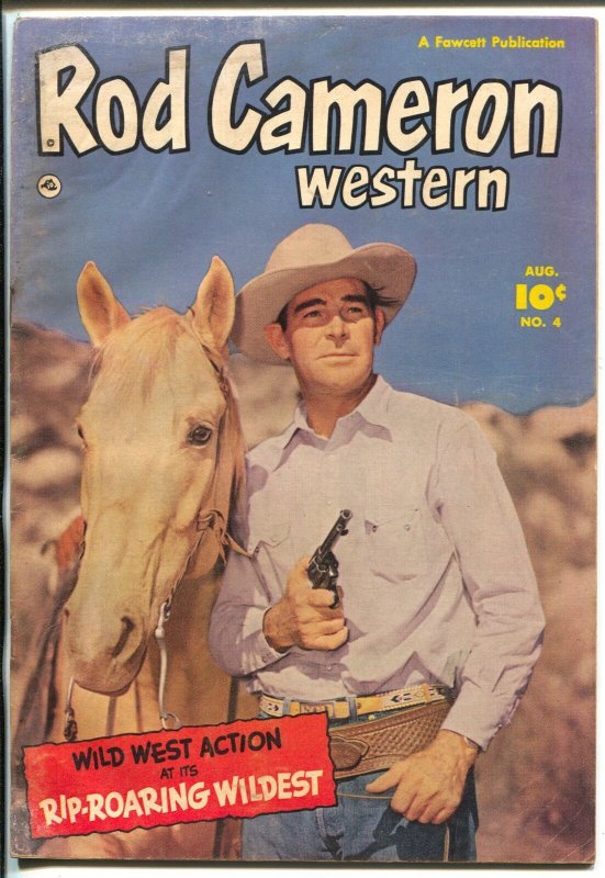 Rod Cameron Western #4-1950-Fawcett-photo cover-VG-