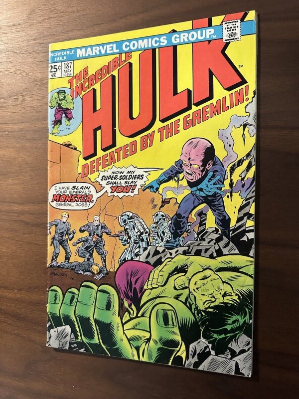 Incredible Hulk #187 FN- Herb Trimpe Cover (Marvel 1975)