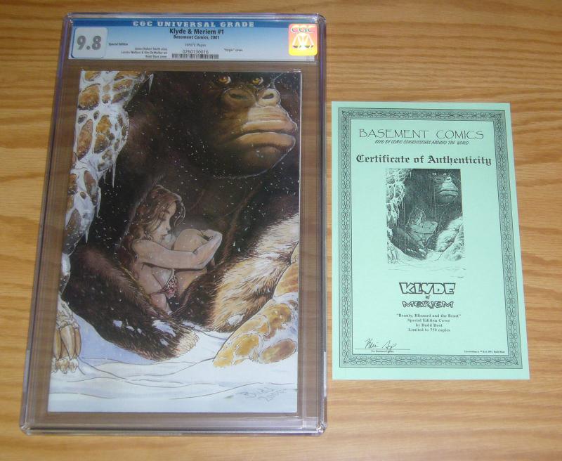 Klyde & Meriem #1 CGC 9.8 budd root virgin variant w/COA (of 750) cavewoman