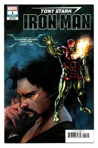 TONY STARK: IRON MAN #01 (2018) ALEXANDER LOZANO | THORBUSTER MODEL 23 | TRADE