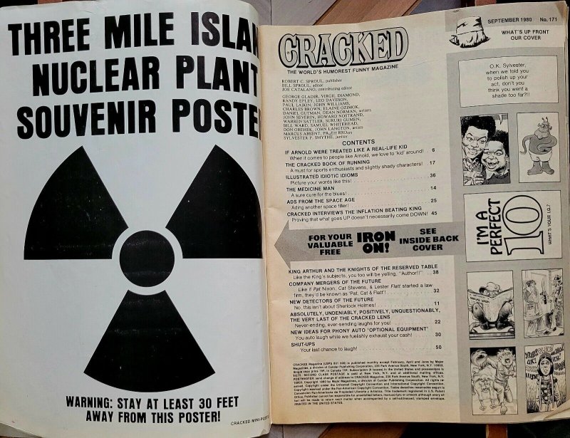 Vintage CRACKED Magazine #171 (Major 1980) JOHN SEVERIN Diff'rent Strokes Cover