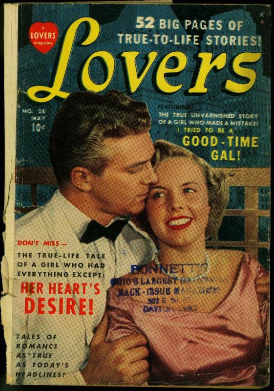 Lovers #28 1950- Photo cover- Atlas Golden Age Romance F/G