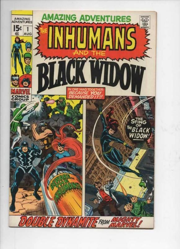 AMAZING ADVENTURES #1, FN/VF, Inhumans, Black Widow, Jack Kirby, 1970