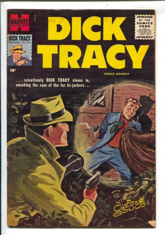 Dick Tracy #105 1956-Harvey-Chester Gould art-crime stories-Bob Powell-shoot ...