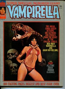 Vampirella #37 1974-Warren-Vampi cover-horror-mystery-100 page issue-FN/VF