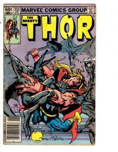 4 The Mighty Thor Marvel Comic Books # 329 331 332 333 Sif Asgard Dracula BH40