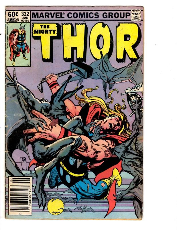 4 The Mighty Thor Marvel Comic Books # 329 331 332 333 Sif Asgard Dracula BH40
