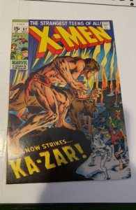 The X-Men #62 (1969) Now Strikes Kazar cover indent/Creae