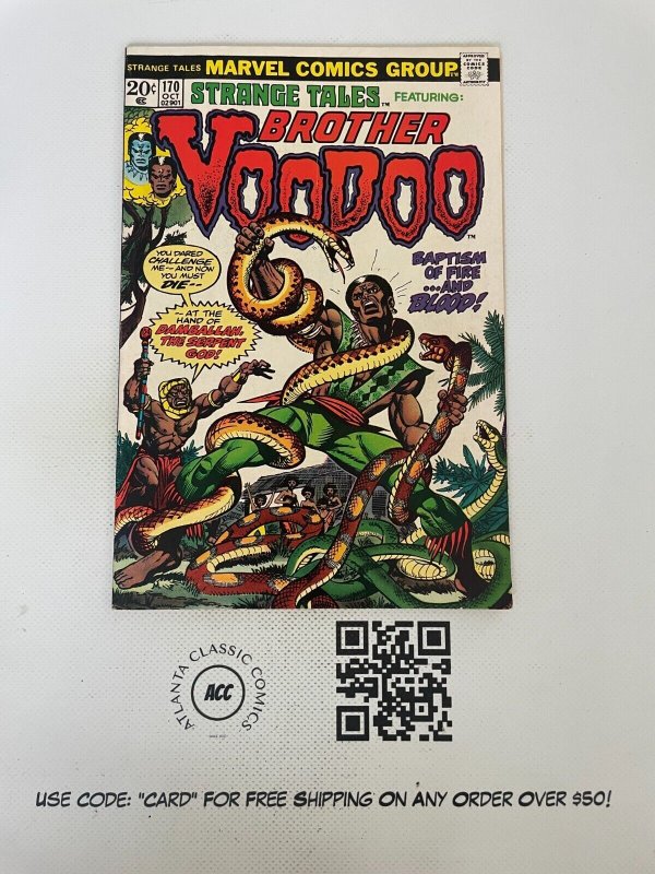 Strange Tales # 170 VF- Marvel Comic Book Feat. Brother Voodoo Early Ap 14 J224