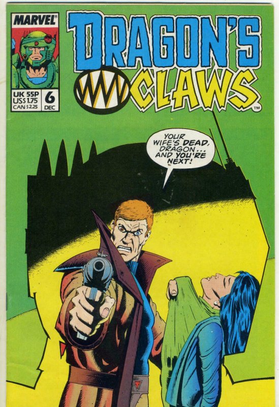 DRAGONS CLAWS #6, VF/NM, Marvel, 1988, more in store