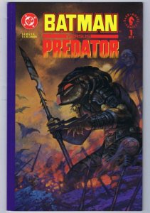 Batman vs Predator #1 ORIGINAL Vintage 1991 DC Comics Dark Horse Predator Cover