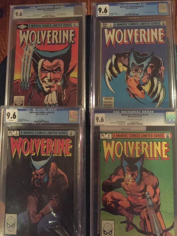 wolverine limited series 1-4 CGC all 9.6, Mint Cases