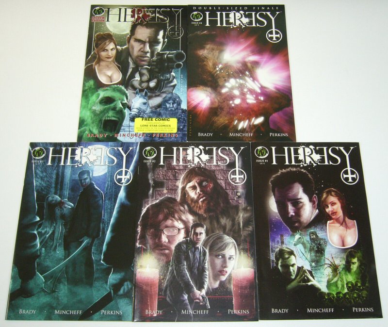 Heresy #1-4 VF/NM complete series + preview - man forms alliance with vampires