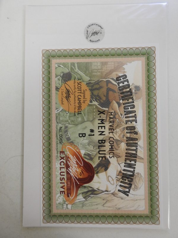 X-Men: Blue #1 Campbell Cover B (2017) Signed J Scott.Campbell! NM or Better!!