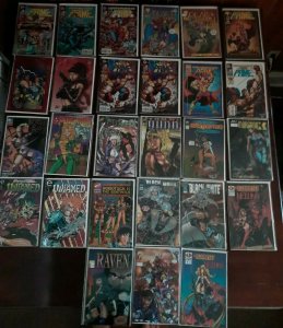 Lot of 61 Miscellaneous 1990s Comic Books bagged look at all pictures as some