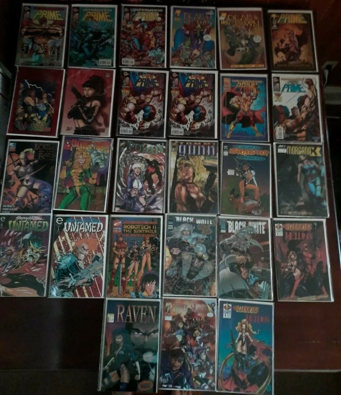 Lot of 61 Miscellaneous 1990s Comic Books bagged look at all pictures as some