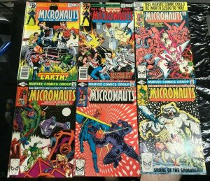 MICRONAUTS 6PC LOT (FN+) GOLDEN!! 1979-81