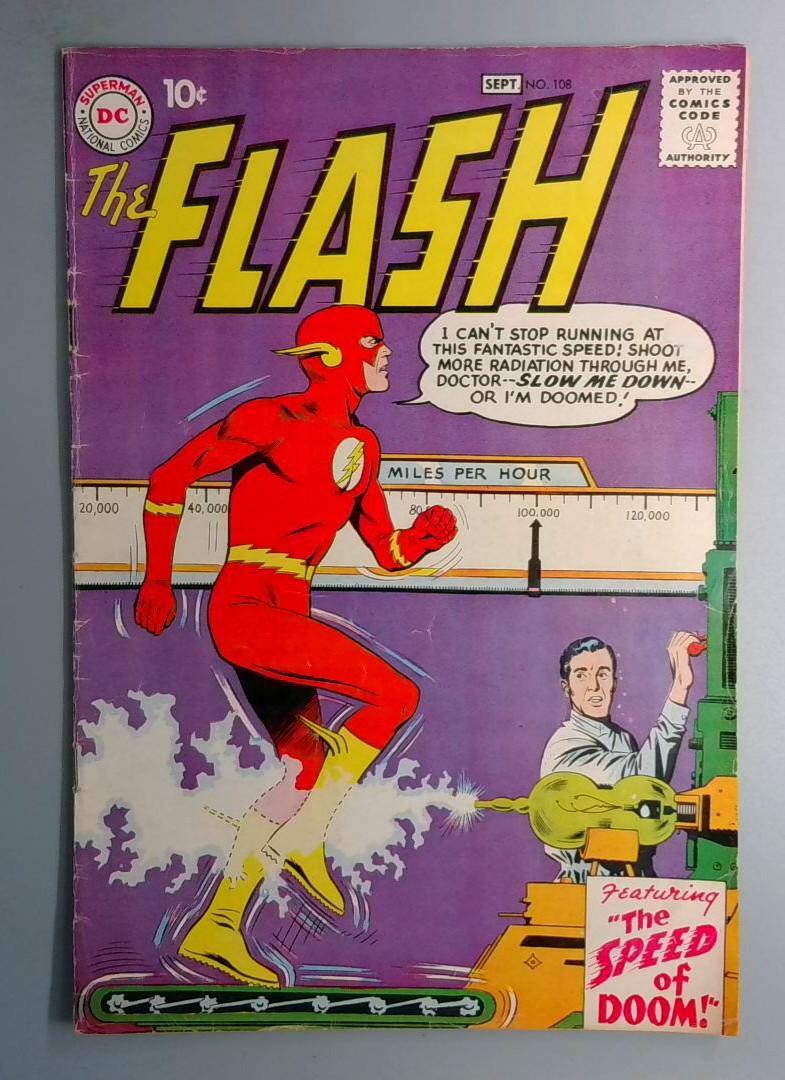 Flash #108 VG+ 3rd Appearance of Gorilla Grodd DC 1959 BW1