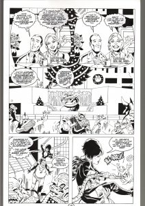 RONN SUTTON ELVIRA #140 ORIGINAL ART PAGE 15-CHRISTMAS STORY-QUEEN  'B' PROD FN