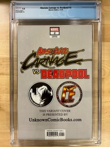 Absolute Carnage vs. Deadpool #2 Virgin Cover (2019) CGC 9.8