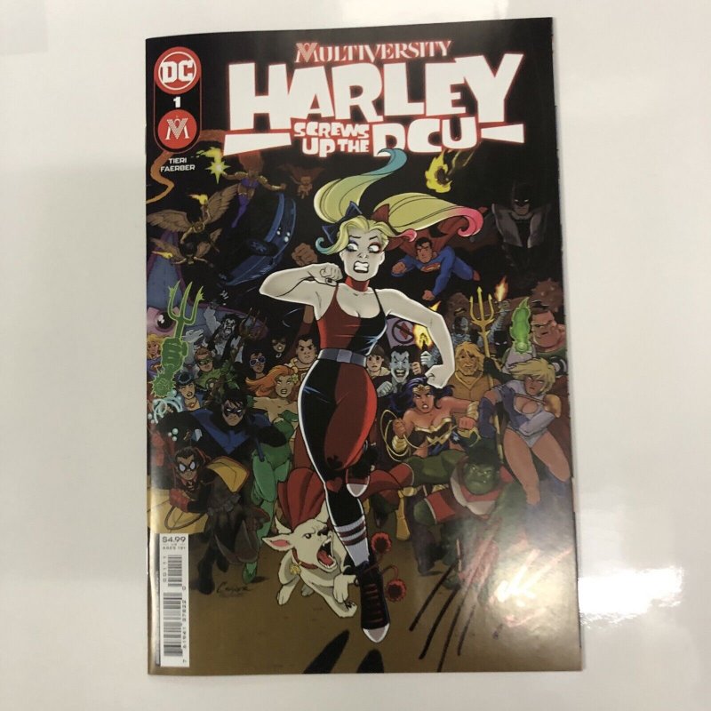 Harley Screws Up The DCU  (2013) # 1 (NM) Variant Edition • Signed Tieri