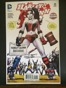 NEAL ADAMS SIGNED- HARLEY QUINN- LAMENATED ART WORK-WONDER-CON HOLLYWOOD