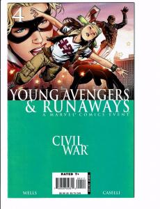 Young Avengers & Runaways #4 NM 1st Print Civil War Tie-In Marvel Comic Book J96