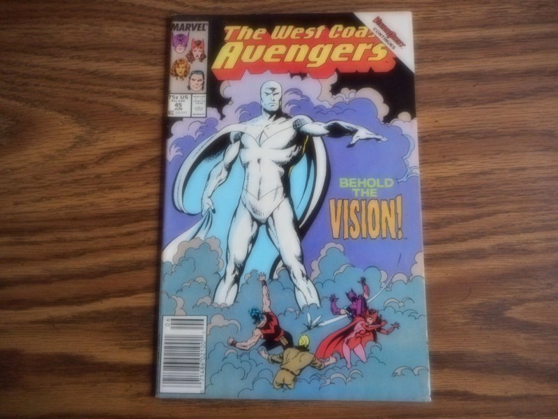 West Coast Avengers #45 KEY 1st WHITE VISION JOHN BYRNE COVER