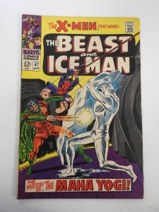 The X-Men #47 (1968) VG+ Condition centerfold detached bottom staple