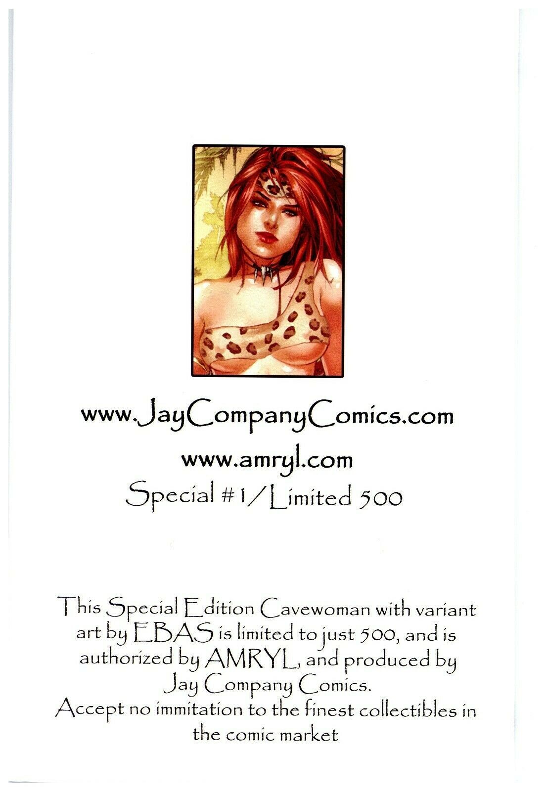 Cavewoman Prehistoric Pinups 6 Wondercon Jay Company Exclusive Nm Comic Books Modern Age 