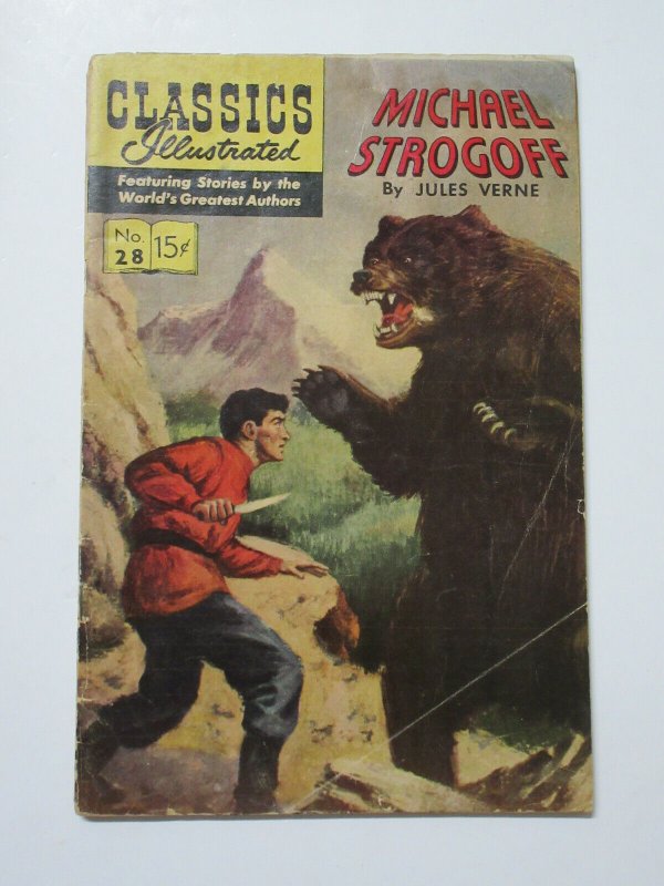 Classics Illustrated- 28 Michael Strogoff by Jules Verne HRN 167