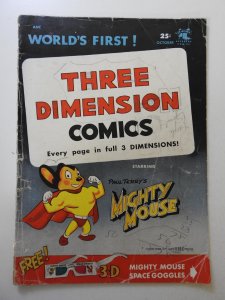 Three Dimension Comics #1 (1953) GD/VG 1 1/2 in spine split, 3D glasses missing