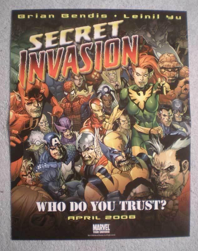 SECRET INVASION Promo Poster, 10 x 13, 2007, Unused, more in our store